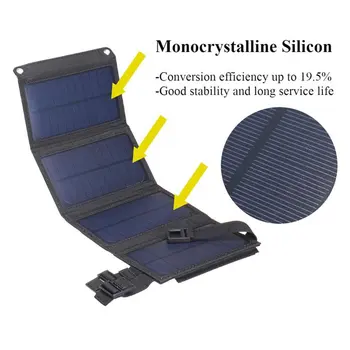 Udendørs Bærbare Folde Sammenklappelig Vandtæt Solar Panel Mobil Oplader Power Bank 10000mAh til Mobiltelefon Batteri-Dual USB Port