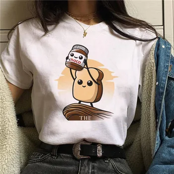Nutella Kawaii Print T-Shirt til Kvinder Harajuku Ullzang Fashion T-shirt Grafisk Søde Tegneserie koreansk Stil Top Tees