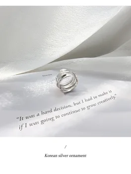 Justerbar Størrelse Åbning 925 Sterling Sølv, Multi-lag Finger Ring Engagement Smykker jz489