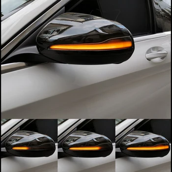 2stk LED Dynamic blinklyset Lyser Car Rear View Mirror, Blinker Indikatoren For Mercedes Benz W205 C E S GLC W213 W222 W217