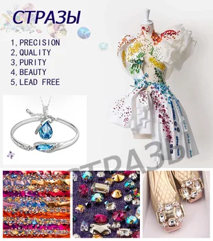 CTPA3bI Skønhed Fuchsia Farve K9 Glass Crystal Rhinestones Kvadratisk Form Sy På Rhinestones DIY Tøj Brudekjole Tilbehør