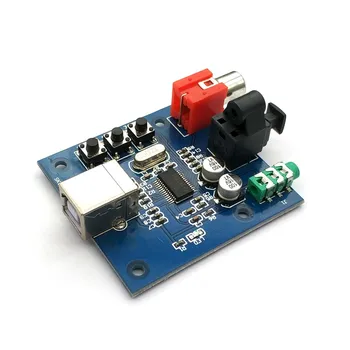 PCM2704 Audio DAC USB til S/PDIF-lydkort Dekoder yrelsen 3,5 mm Analog Coaxial Optical Fiber Output Hi-Fi-Modul