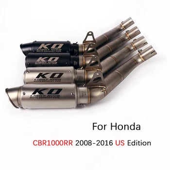 60mm for Honda CBR1000RR 2008-2016 Motorcykel Udstødning Rør Midten Link Rør Slip På 60mm Lyddæmpere AMERIKANSKE Udgave Reserve Katalysator