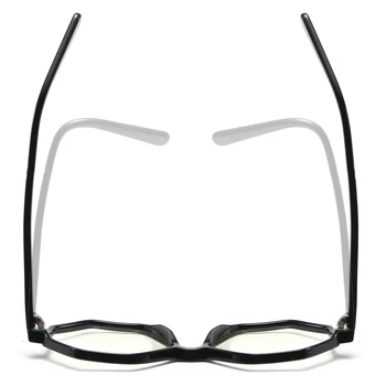 Peekaboo fashion store briller ramme kvinder ottekantede tr90 polygon briller optisk mænd klar linse gennemsigtig sort tilbehør