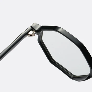 Peekaboo fashion store briller ramme kvinder ottekantede tr90 polygon briller optisk mænd klar linse gennemsigtig sort tilbehør