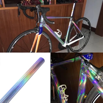 Holografiske Chrome Laser Sølv PVC Vinyl Wrap Klistermærke Ark Cykel, Motorcykel og Bil Interiør Mærkat Film farveskift Decals