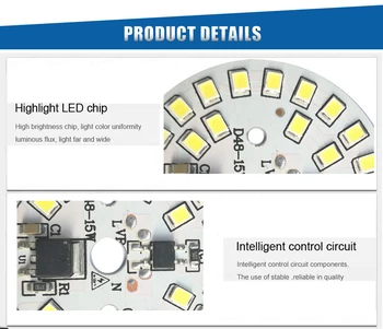 10STK IC Smart LED-Lampe Chip 3W 5W 7W 9W 12W 15W LED-Lys-Chip SMD 220V 230V Til DIY LED Projektør Kold /Varm Hvid Pære Lampe