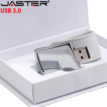 JASTER USB-flash-drev Læder USB white-Box Brugerdefinerede Logo For Gaver USB 3.0-Pen-Drev 128GB 32GB, 64GB 4GB 8GB 16GB Pendrive
