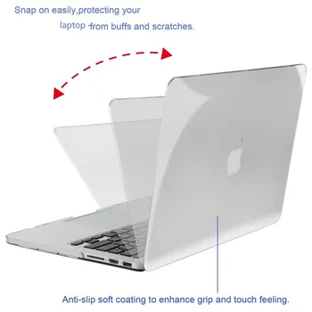 2017 Crystal Mat Laptop Case Cover til Macbook Pro 13 Tryk Bar Tilfælde Retina 15 A1708 A1706 A1707 til Macbook Air 13 12 11 Tilfælde