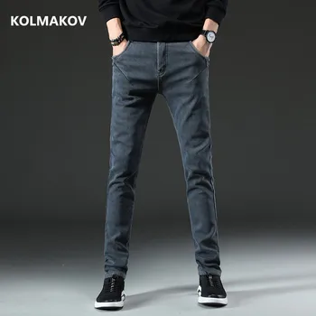2019 nye ankomst høj kvalitet casual slim fit Mode Trend Klassikere business Jeans,mænd blyant bukser ,Casual jeans til mænd