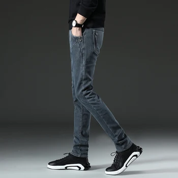 2019 nye ankomst høj kvalitet casual slim fit Mode Trend Klassikere business Jeans,mænd blyant bukser ,Casual jeans til mænd