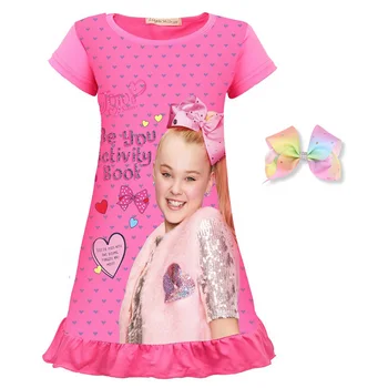 Høj kvalitet, Piger Kjoler jojo siwa Kjole nattøj Børn pyjamas mode Design, Børn, pige Tøj Prinsesse Vestidos 6-14Y