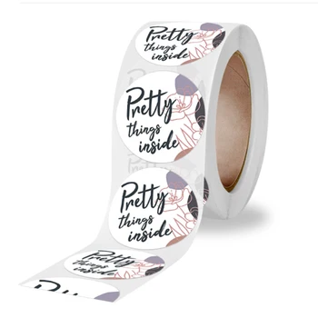 Smukke Ting Inde Pink Tickers Gave Pakning Dekorationer Hjemmelavet Bagning DIY Tilbehør 500pcs Roll Klistermærker Smukke Ting