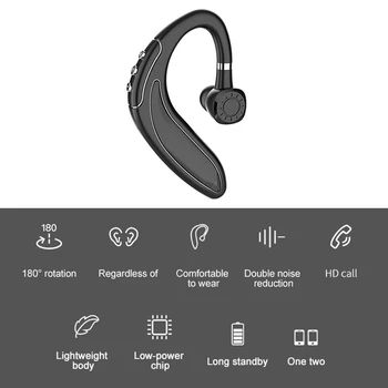 Bluetooth-5.0 Trådløse hovedtelefoner krog, side gratis øretelefon cap, Business Sports Hovedtelefon Krog, trådløse hovedtelefoner til Apple Android