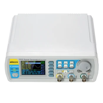 Ny Opgraderet FY6800-60M 60MHZ 2-kanal DDS Vilkårlig Signal Generator 250MSa/s 8192*14bits100MHz Bølgeform Frekvens meter VCO