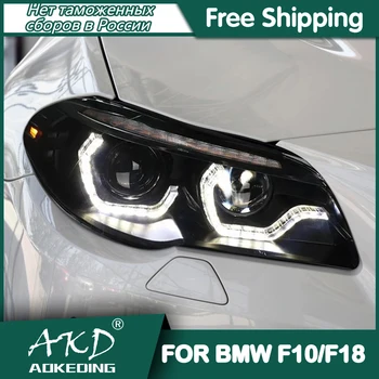 For Bil BMW F10 F18 Forlygter 2011-2013 DRL Dag Kører Lys LED Bi-Xenon Pære i tågelygter Bil Tilbehør F10 F18 Hoved Lampe
