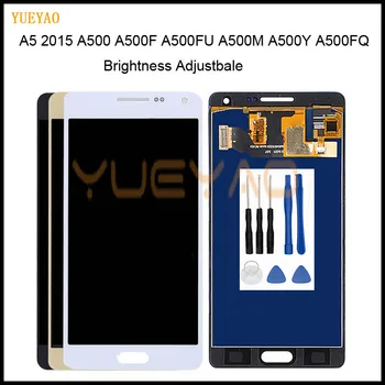 For Samsung Galaxy A5 A500 A500F A500M Mobiltelefon LCD-Skærm Touch screen Digitizer Assembly med Lysstyrke
