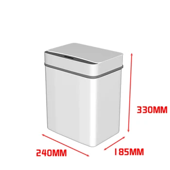 15L Smart Papirkurven Automatisk Induktion Clamshell Trash Klassificering Husstand Kontor Køkken Toilet Dedikeret Skraldespand