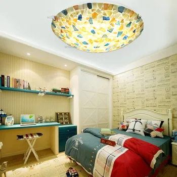Art Deco Sea Shell Loft Lampe Pastorale Håndlavede Lys Hotel Børnehave Korridor, Balkon, Stue, Soveværelse Kreative Glas Belysning