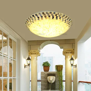 Art Deco Sea Shell Loft Lampe Pastorale Håndlavede Lys Hotel Børnehave Korridor, Balkon, Stue, Soveværelse Kreative Glas Belysning