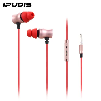 IPUDIS Magnet Metal Kabel Hovedtelefon Stereo-Lyd i Telefonen, Headset Øretelefoner, Hovedtelefoner med Mikrofon