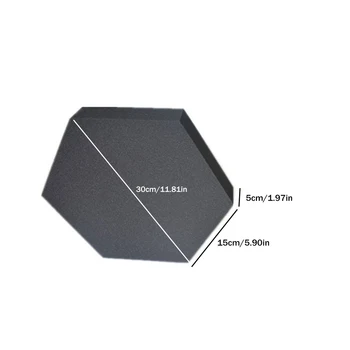 6 Stk 30*30*5cm Sekskant Studio Akustiske Skum Lydisolerede Pyramide lydabsorption Behandling Panel Fliser Beskyttende Svamp