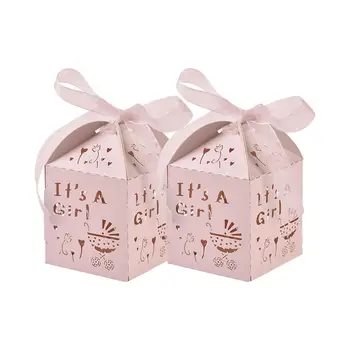 50STK Baby Shower Fest Candy Box Bryllup Hjem Dekoration gaveæske