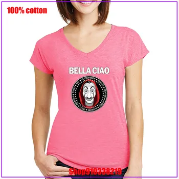 La Casa De Papel Penge Heist Bella Ciao hvid Sjove kvinder Tees Penge til TV-Serien shirt kvinder grafiske tees ropa de mujer