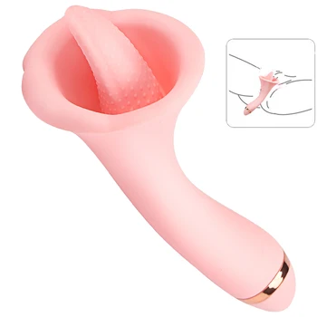 Simulering Mundtlig Brystvorten Slikning Klitoris Tunge Vibrator Til Kvinder, Sex Klitoris Stimulator Body Massager Sexlegetøj Til Voksne