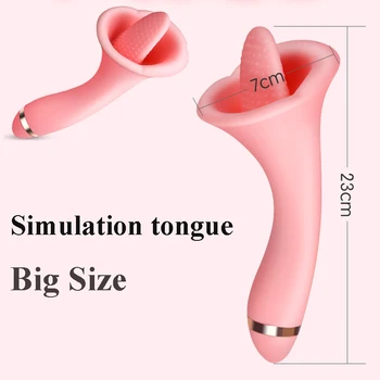 Simulering Mundtlig Brystvorten Slikning Klitoris Tunge Vibrator Til Kvinder, Sex Klitoris Stimulator Body Massager Sexlegetøj Til Voksne