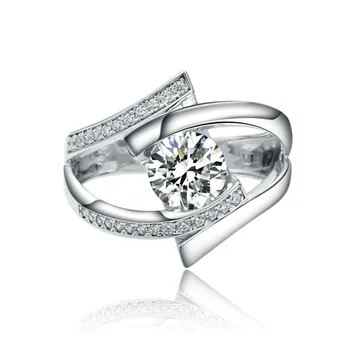 Perle ' s Ballet Luksus Mærke Mode 925 Sterling Sølv Brude-Ring for Kvinder med Brolagte Micro Krystal Zircon Bryllup Smykker