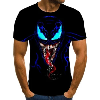 2021 Nye Venom Mænds Og Kvinders 3D-Print Mode Korte Ærmer Street Style Sommer Casual T-Shirt Og Top