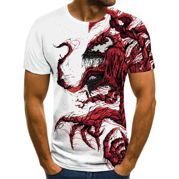 2021 Nye Venom Mænds Og Kvinders 3D-Print Mode Korte Ærmer Street Style Sommer Casual T-Shirt Og Top