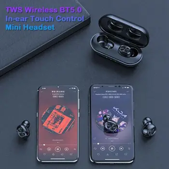 VODOOL B5 TWS Trådløse Bluetooth-5.0 Mini Touch Kontrol Sport Hovedtelefoner In-ear Stereo Øretelefoner, hovedtelefoner med Opladning Nye Sag
