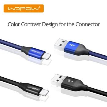 WOPOW 2M USB Type C-Kabel til Samsung S10 S9 Hurtig Opladning Oplader Kabel Ledning til Huawei P30 Pro Xiaomi mi9 Redmi note8 USB-Cabo
