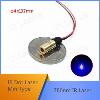 Min Størrelse D4X13.7mm 780nm 1 mw 5 mw IR Dot Laser Modul Industriel Kvalitet APC Driver