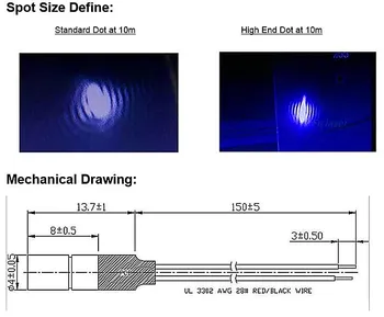 Min Størrelse D4X13.7mm 780nm 1 mw 5 mw IR Dot Laser Modul Industriel Kvalitet APC Driver