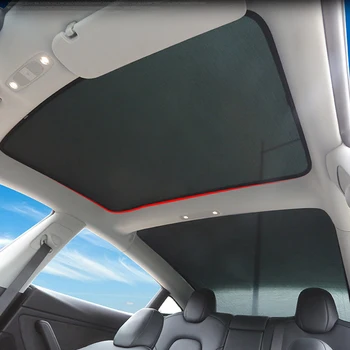 Solen Nuancer Glastag Parasol til Tesla Model 3 Forreste Bagerste Soltag Forruden Skylight Blind Skygge Net bil Tilbehør