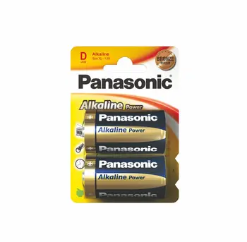 Batteri Panasonic alkaline magt, LR20, 1,5 i 2 stykker per pakke