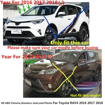 For Toyota RAV4 2016 2017 2018 ABS Chrome Udsmykning Stick bagfra Rearview Side Glas Spejl Hætte Trim Støbning Pynt 2stk