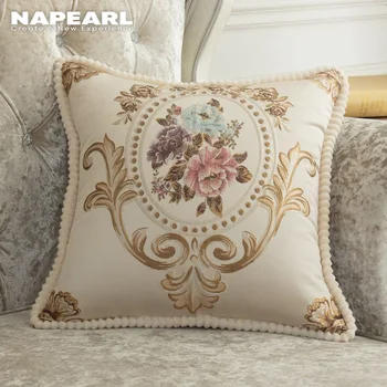NAPEARL Luksus Europæiske Puder Tilfælde Dække For Sofa Puder 45x45 Blomster Designer Dækker Velvet Moderne og Dekorative Hot Salg