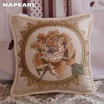 NAPEARL Luksus Europæiske Puder Tilfælde Dække For Sofa Puder 45x45 Blomster Designer Dækker Velvet Moderne og Dekorative Hot Salg