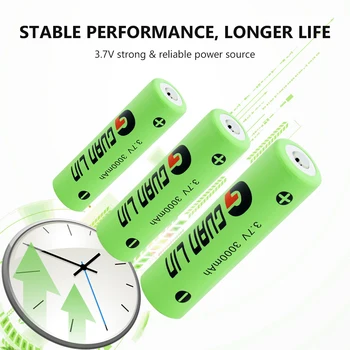 Oprindelige 18650 Li-ion Batteri Grønne Knap Øverst Lihtium 3000MAH Batteri Genopladelig Celle Power Batterier til Video Dørklokken