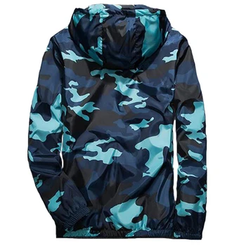 Spring jacket vindjakke camouflage jakker herre casual hætteklædte lysende lynlås 4xl streetwear camo frakker jaqueta masculina