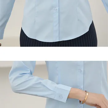Koreanske Kvinder Bomuld Shirts Hvid Skjorte Kvinder med Lange Ærmer Shirts, Toppe Kontor Dame Grundlæggende skjortebluser Plus Size Kvinde Bluse 5XL