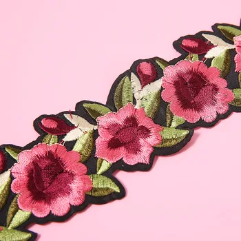 2021 Røde Blomster Broderi Halskæder Til Kvinde Personlig Bohemia Hals Kæder Kvindelige Vintage Mode-Accessorie Unikke Smykker
