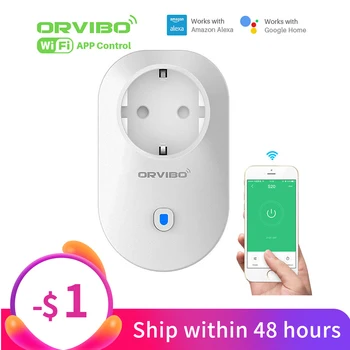 Orvibo B25/S25 WiFi Wireless Smart Power Socket Timing Stikket Arbejder Med Amazon Alexa Og Google Hjem Fjernbetjening Automatisering