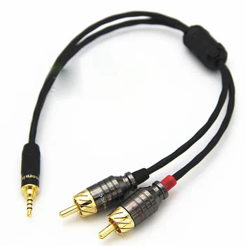 HIFI TRRS Afbalanceret 2,5 mm til 2 RCA Male Audio Kabel