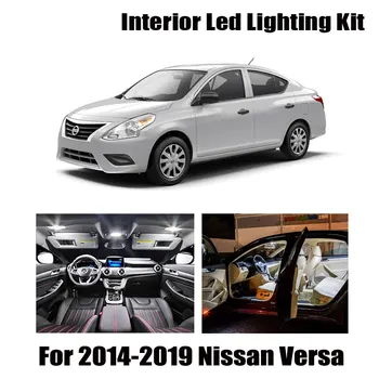 10 Hvide Bil Pærer LED Interiør Kort Dome Lys Kit Passer Til-2017 2018 2019 Nissan Versa Kuffert Fragt Nummerplade Lygte