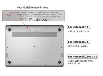 Sagen for Huawei Matebook 13 Hårdt Krystal Klart, Ultra Slim verdenskort, værdiboks til Bærbar Shell Dækning for Matebook Pro X 13.9 tommer 2019 Tilfælde